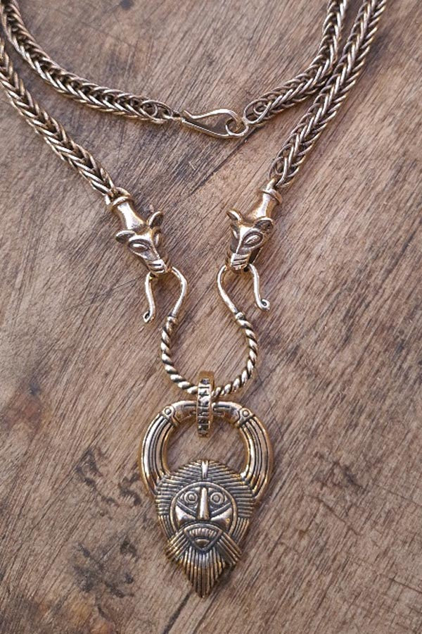 Wikinger Amulett Odin aus Bronze - Replik