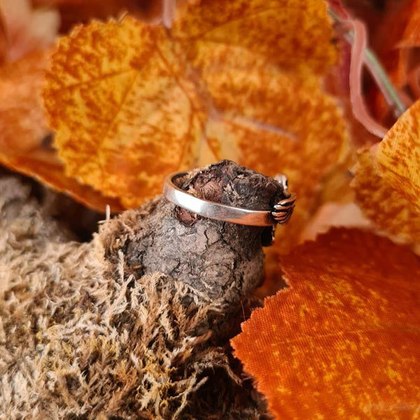 Wikinger Ring Rabe Hugin aus Silber