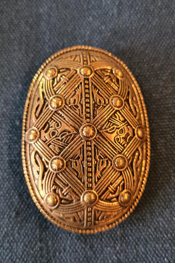 Wikinger Schalenfibel Gjerstad im Oseberg-Stil aus Bronze - Replik