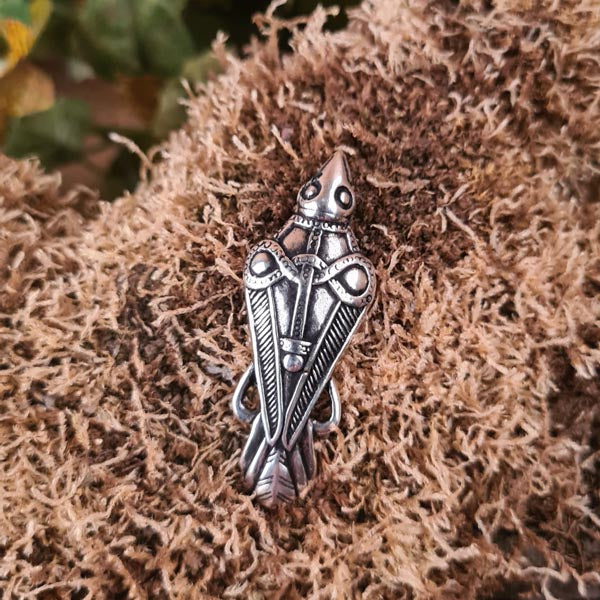 Wikinger Silberamulett Odins Rabe - Auslaufmodell