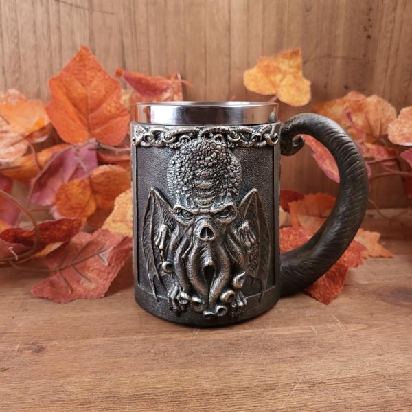 Krug Cthulhu mit Edelstahleinsatz - handbemalt