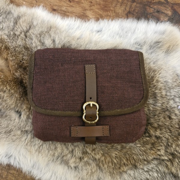 LARP Gürteltasche aus Baumwolle braun