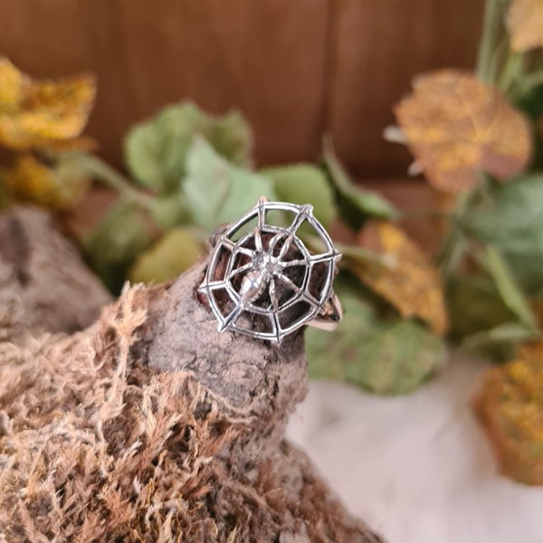 Silberring Spinne