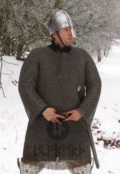 Mittelalter Kettenhemd Hauberk 8 mm Rundring - unvernietet