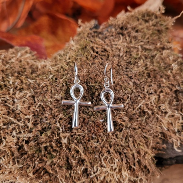 Ohrringe Ankh aus Silber