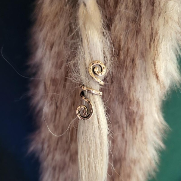 LARP Wickelperle Spiralen aus Bronze
