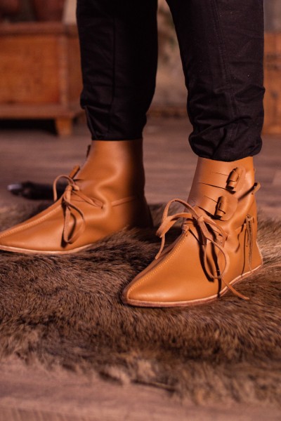 Wikinger Halbstiefel Floki mit Ledersohle von Burgschneider