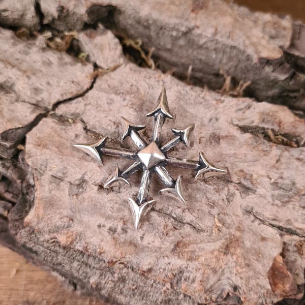 LARP Amulett Chaosstern aus Silber