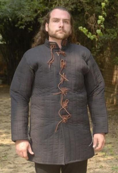 Mittelalter Gambeson Godfrey mit Ledernesteln