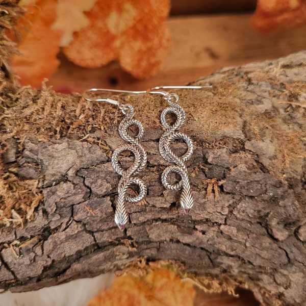 Ohrringe Schlangen aus 925er Stirling Silber