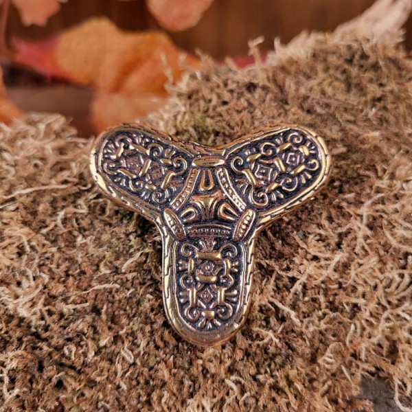 Wikinger Kleblattfibel Birka aus Bronze