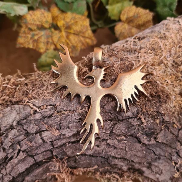 Amulett Phönix aus Bronze