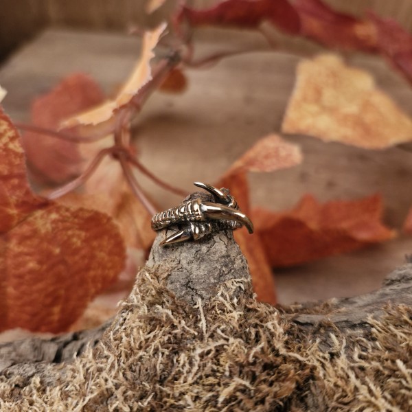 LARP Ring Dämonenkralle aus Bronze