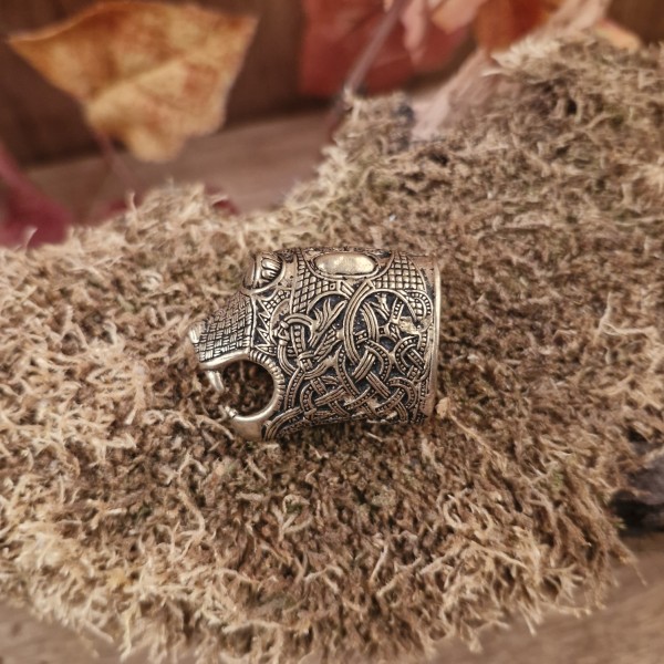 Wikinger Griffabschluss/Endstück Oseberg aus Bronze für DIY Messerbau