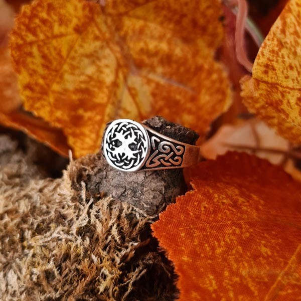 Wikinger Siegelring Weltenesche Yggdrasil aus Silber