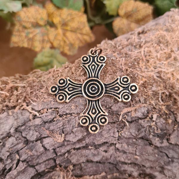 Amulett Kiewer Rus Kreuz aus Bronze - Replik
