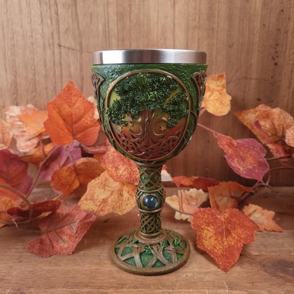 Wikinger Kelch Yggdrasil - handbemalt