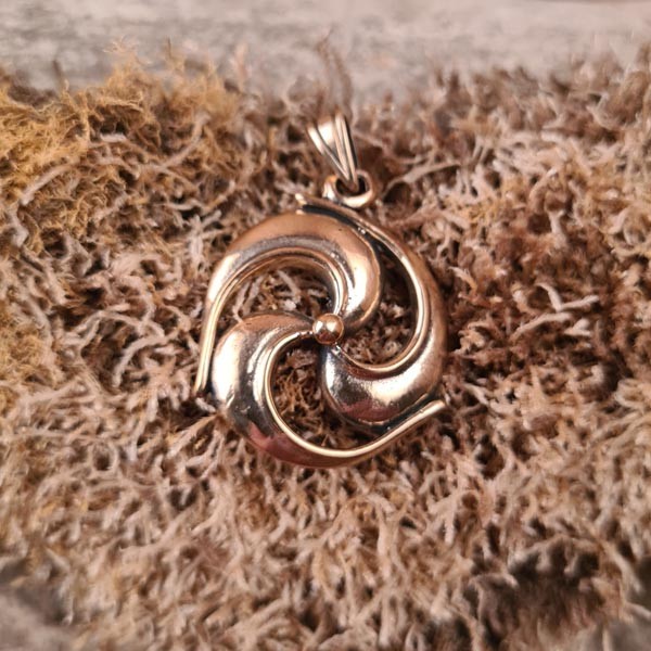 Amulett Spirale des Lebens aus Bronze - Replik