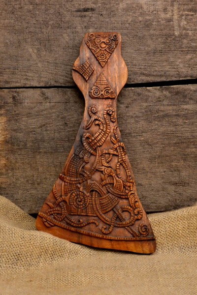 Wikinger Wanddekoration Mammenaxt aus Holz