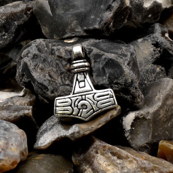 Wikinger Thor Hammer Gotland versilbert - Replik