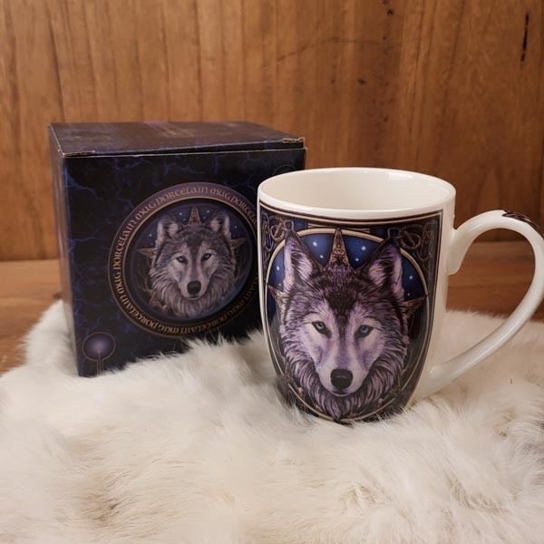 Lisa Parker Porzellan Tasse Wolfskopf