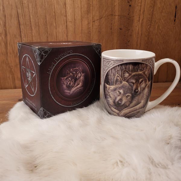 Lisa Parker Porzellan Tasse Wolfspärchen
