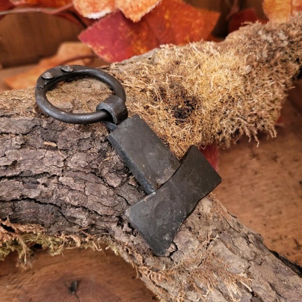 Großer Thorshammer mit Ring aus Stahl - handgeschmiedet
