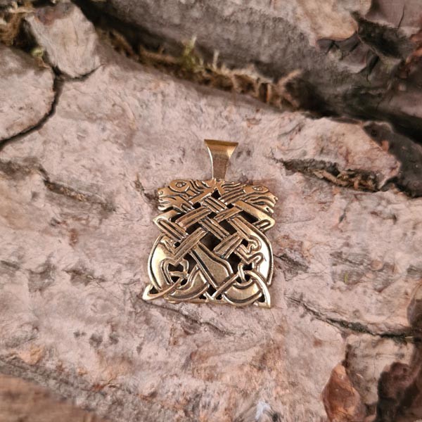 Amulett Anderswelt Hunde aus Bronze