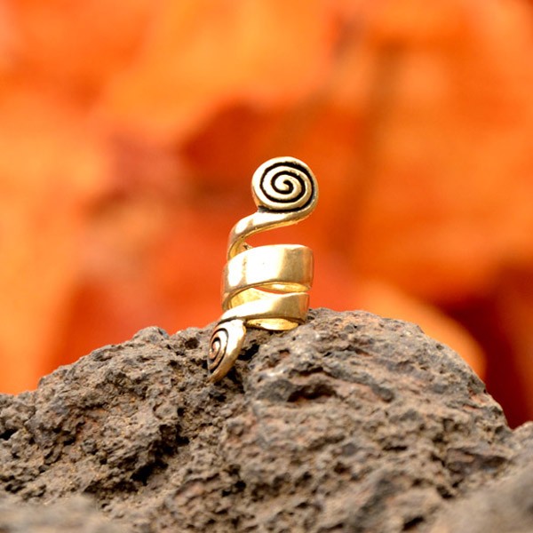 Kelten Haarperle Spirale aus Bronze