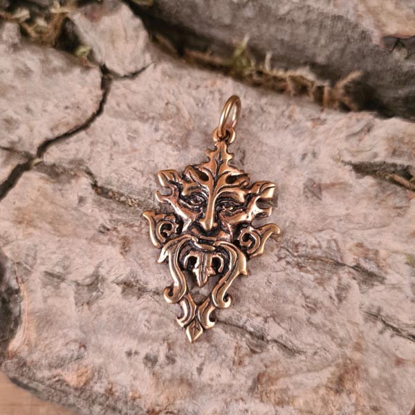 Kelten Amulett Green Man aus Bronze