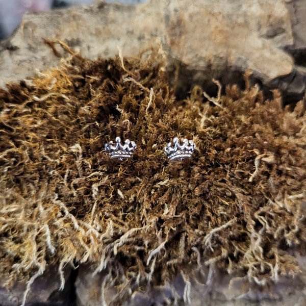 Ohrstecker Krone aus Silber