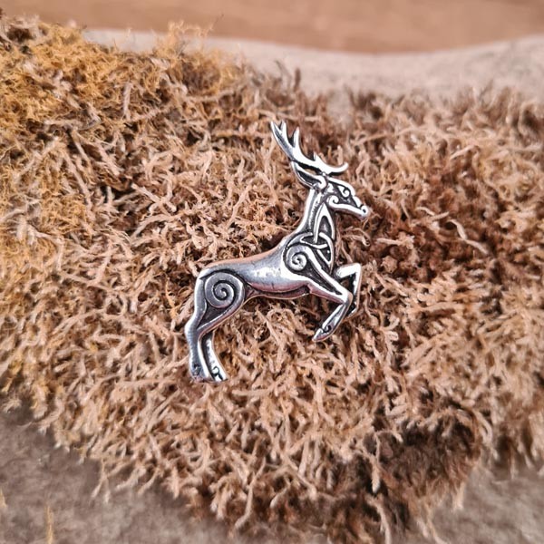 Anhänger Keltischer Hirsch aus Silber