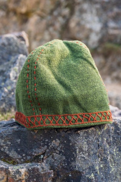 Wikingermütze mit Stickerei aus Baumwolle