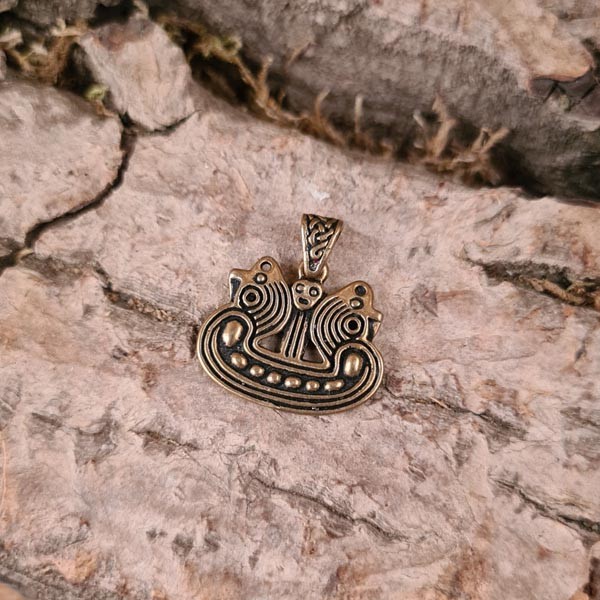Anhänger Wikingerboot Bornholm aus Bronze