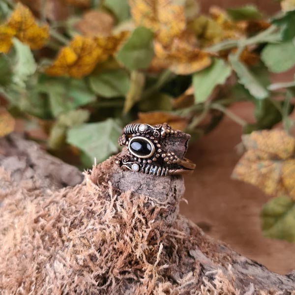 Wikinger Ring Klaue der Midgardschlange aus Bronze