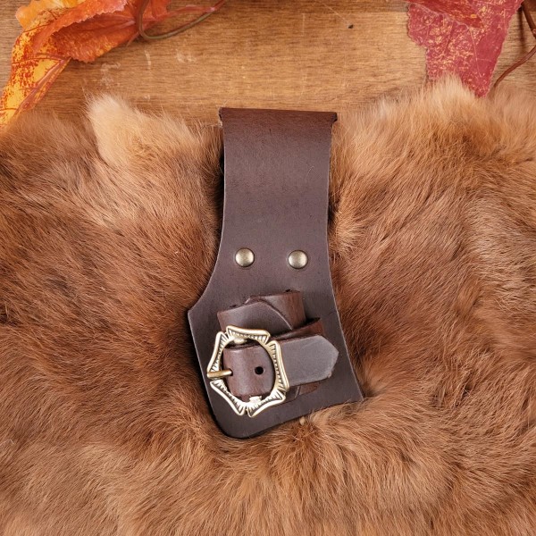 Mittelalter Dolchhalter mit Schnalle aus Leder