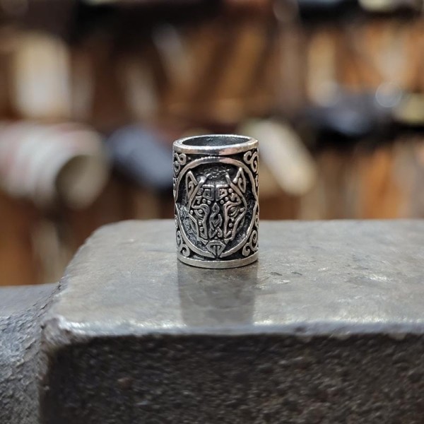Bart & Schmuckperle Keltischer Wolf aus Silber