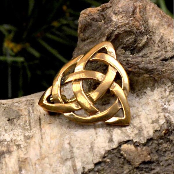 Kelten Brosche Triquetra aus Bronze