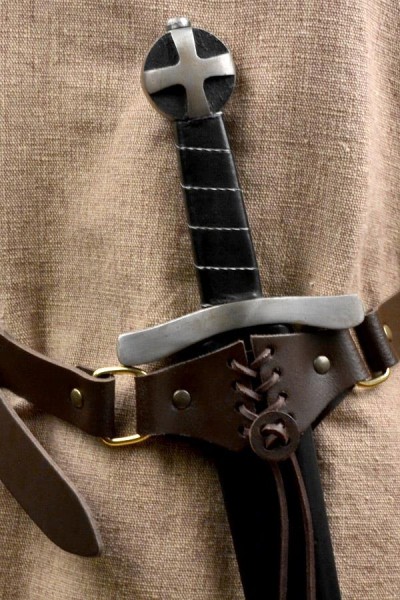 Mittelalter Schwertgürtel Kämpfer aus Leder
