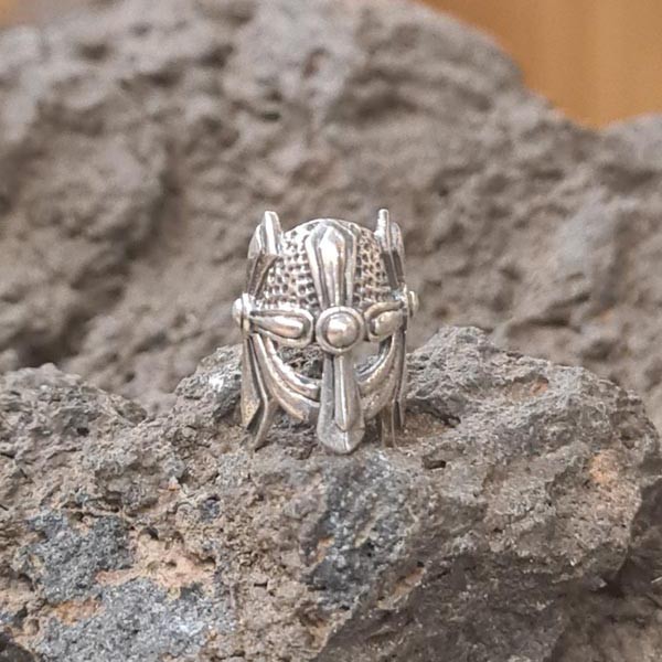LARP Bartperle Helm des Paladin aus Silber