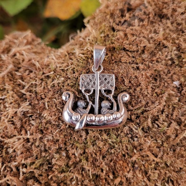 Wikinger Anhänger Wikingerboot aus Silber