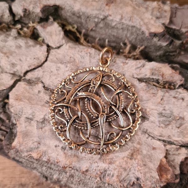 Wikinger Amulett Pitney im Urnes-Stil aus Bronze