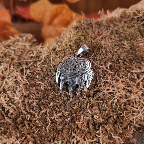 Wikinger Amulett Bärentatze aus Silber
