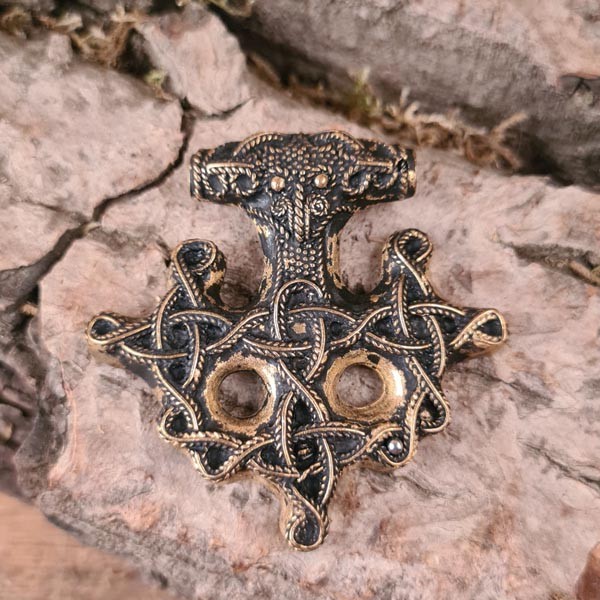 Frühmittelalter Amulett Hiddensee-Kreuz aus Bronze - Replik