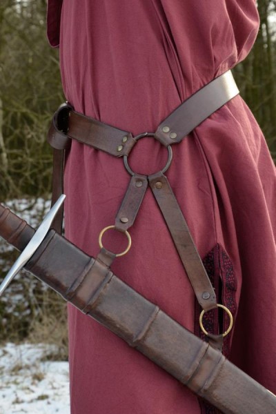Mittelalter Schwertgürtel Krieger aus Leder