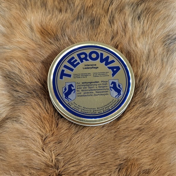 Tierowa Lederfett Dose mit 100 ml für intensive Lederpflege