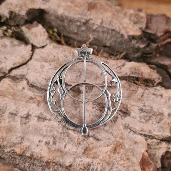 Fantasy Brosche Avalon aus Silber