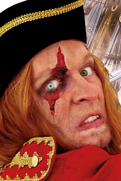 Gesichtswunde Latexapplikation für Mittelalter, LARP und Halloween