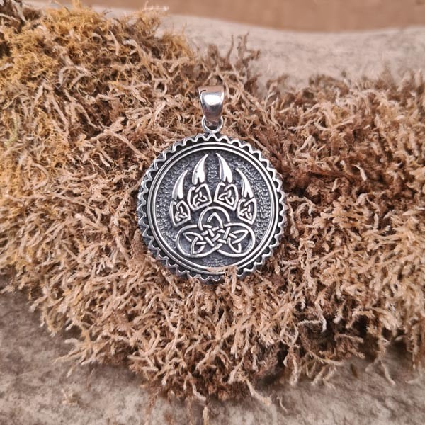 Amulett Wolfstatze aus Silber