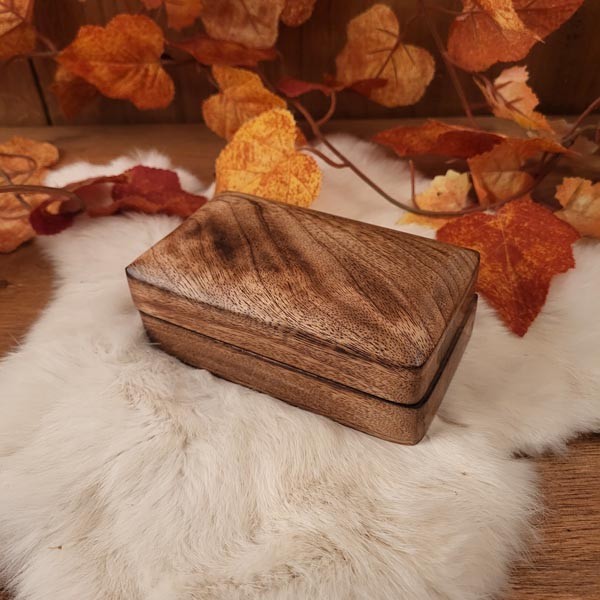 Kleine Holztruhe mit versteckten Verschluss